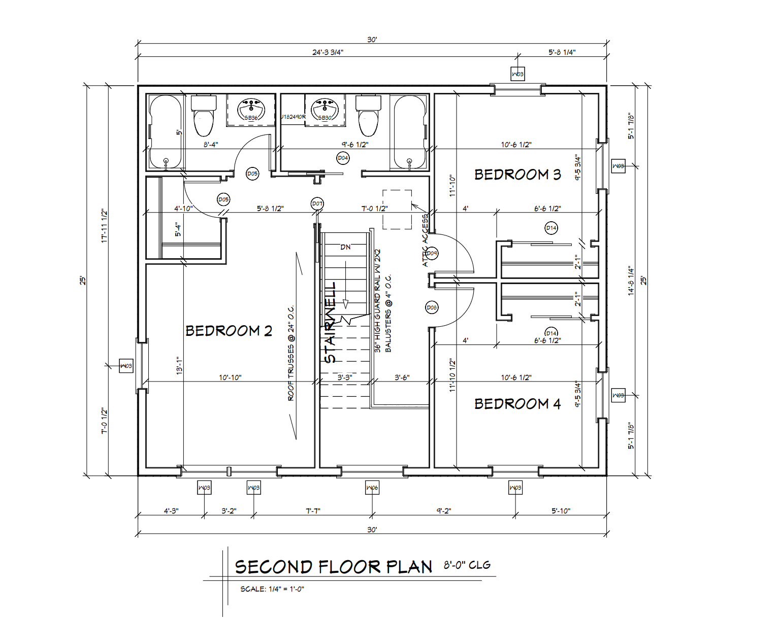 The Cherokee second floor plan.