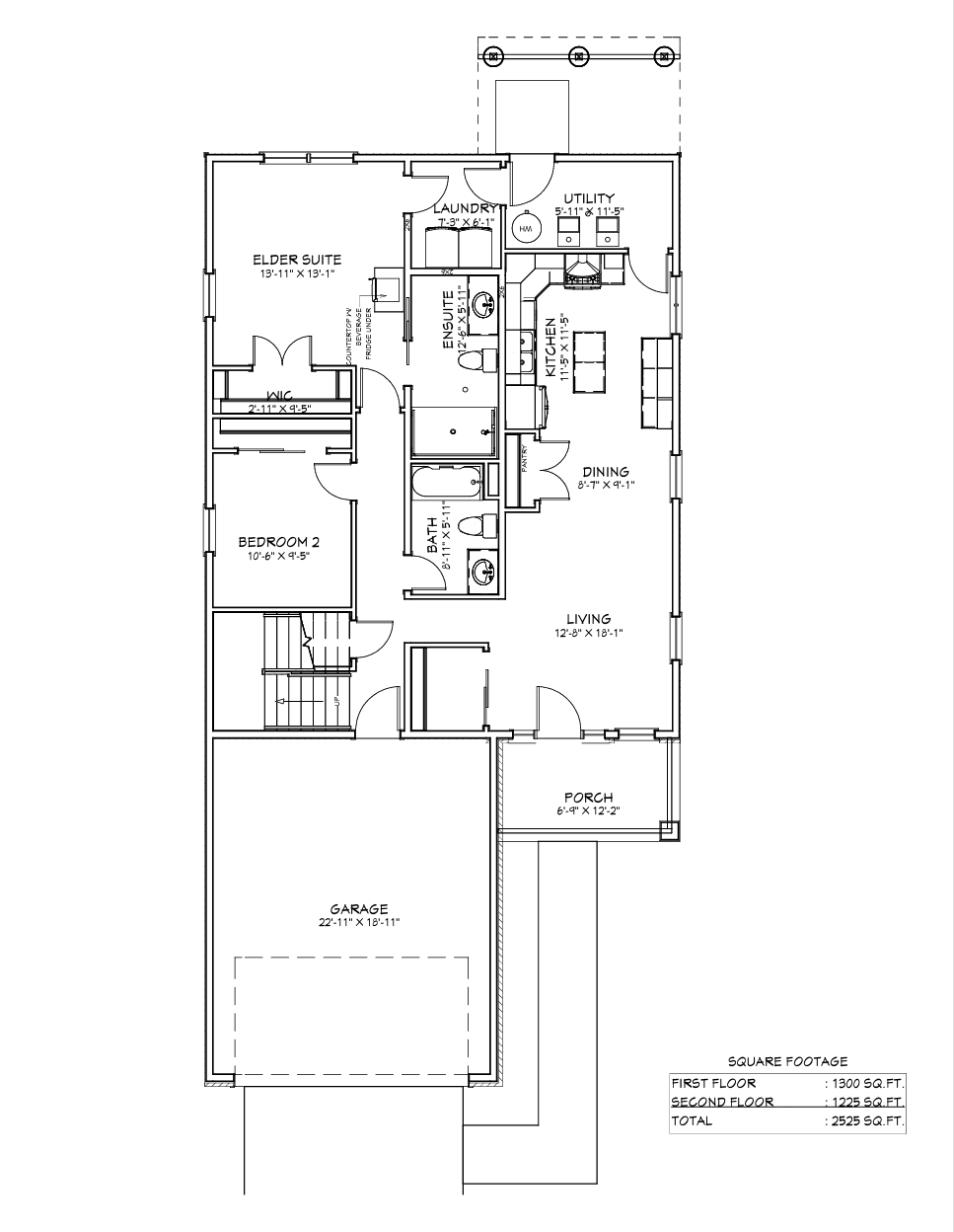 The Chieftain first floor plan.